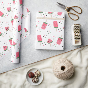 Papier Cadeau Watermelon Ice Cream Bars Motif Anniversaire