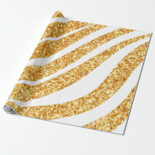 Papier Cadeau Wave Sea Gold Parties scintillant Boho Popular Col