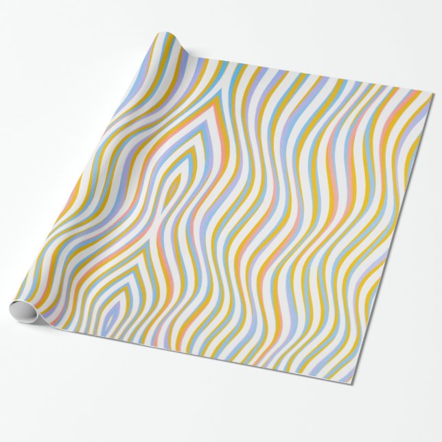 Papier Cadeau Wavy stripes (Déroulé)