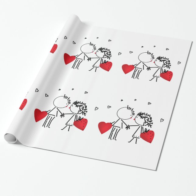 Papier Cadeau Wedding , day Valenine , love (Déroulé)