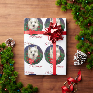Papier Cadeau West Highland White Terrier Noël