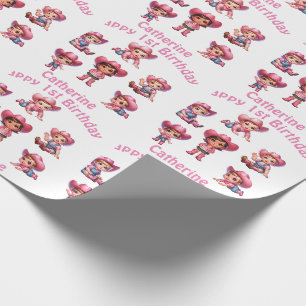 Papier Cadeau Western Cowgirl First Birday Custom