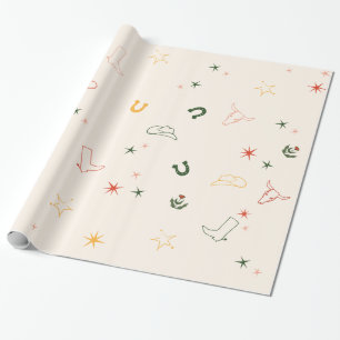 Papier Cadeau Western, Rodéo, Papier d'enveloppement pour fille