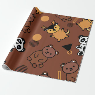 Papier Cadeau Whimsal Animaux papier Motif SANS PARAMÈTRE