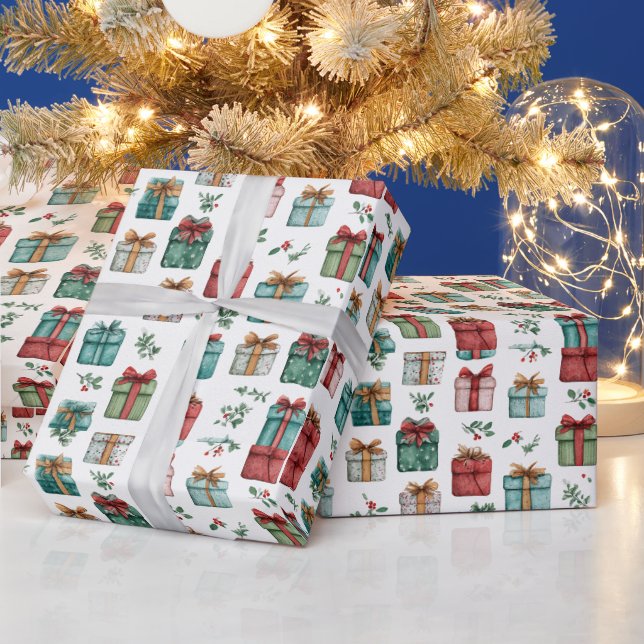 Papier Cadeau Whimsical Holiday Gift Wrap – Christmas Paper (Vacances)
