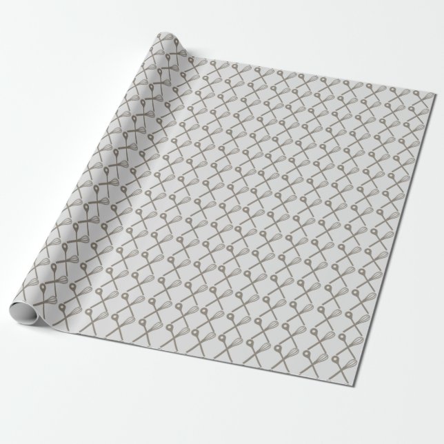 Papier Cadeau Whisk et Motif à cuillère de Cuisine pour Chefs de (Déroulé)
