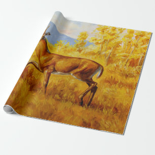 Papier Cadeau Whitetail Deer Golden Aspen Woods