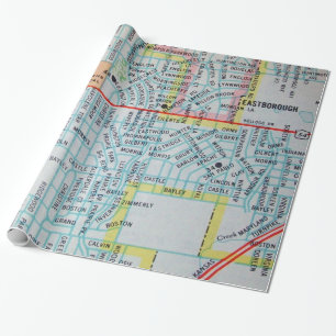 Papier Cadeau Wichita, carte de cru de KS