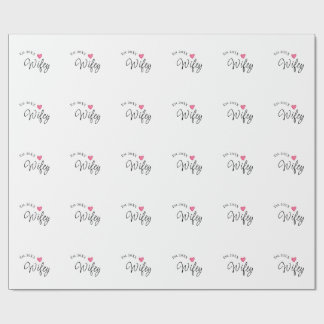 Papier Cadeau Wifey red heart est. Year future wife valentine's