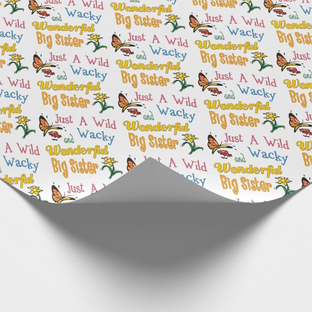 Papier Cadeau Wild Wacky Merveilleux Grands Cadeaux Soeurs (Coin)