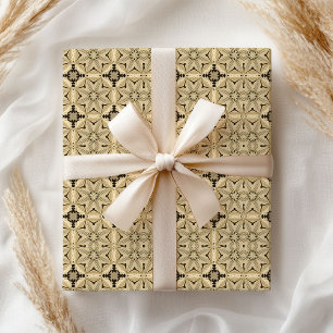 Papier Cadeau William Morris a inspiré des formes noires d'ivoir