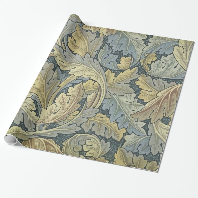 Papier Cadeau William Morris Acanthus Feuille Floral Art Nouveau (Déroulé)