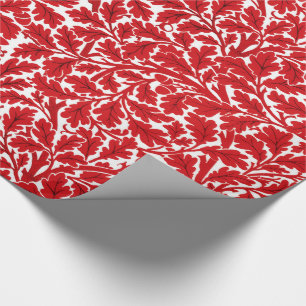 Papier Cadeau William Morris Feuilles de chêne, enveloppement bl