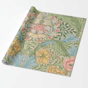 Papier Cadeau William Morris Fleur de Myrte Floral Botanique