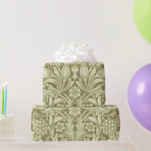 Papier Cadeau William Morris Fleur verte tournesol