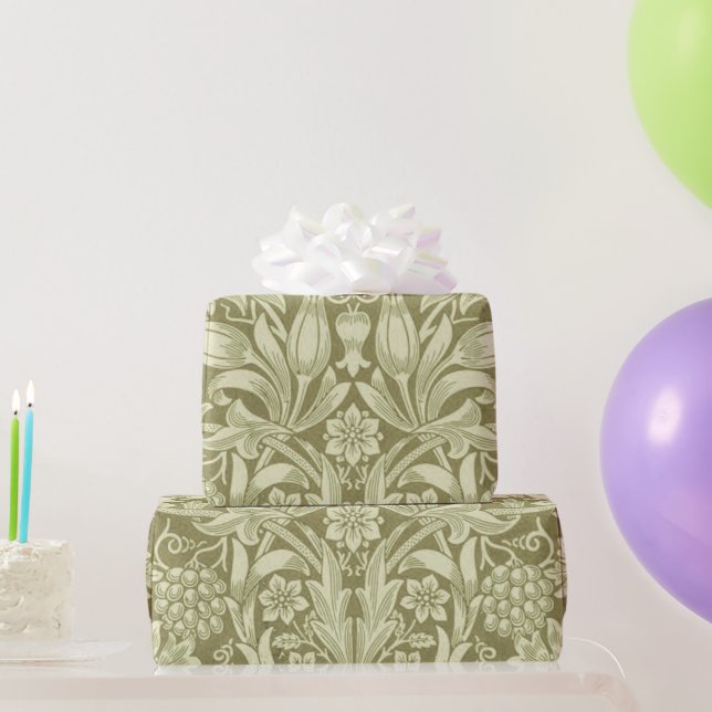 Papier Cadeau William Morris Fleur verte tournesol (Cadeaux de fête)
