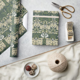 Papier Cadeau William Morris Floral Vintage Art Tulip Et Rose