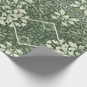 Papier Cadeau William Morris Foliage Vintage Tons verts