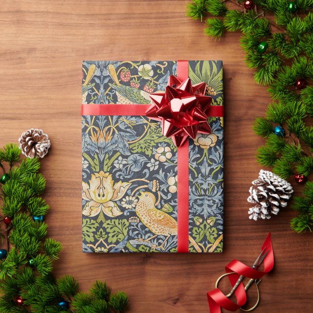 Papier Cadeau William Morris - Fraise Thief Motif Floral (Cadeau de vacances)