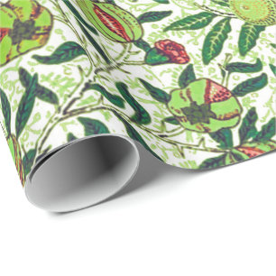 Papier Cadeau William Morris Fruits exotiques, Lime Green