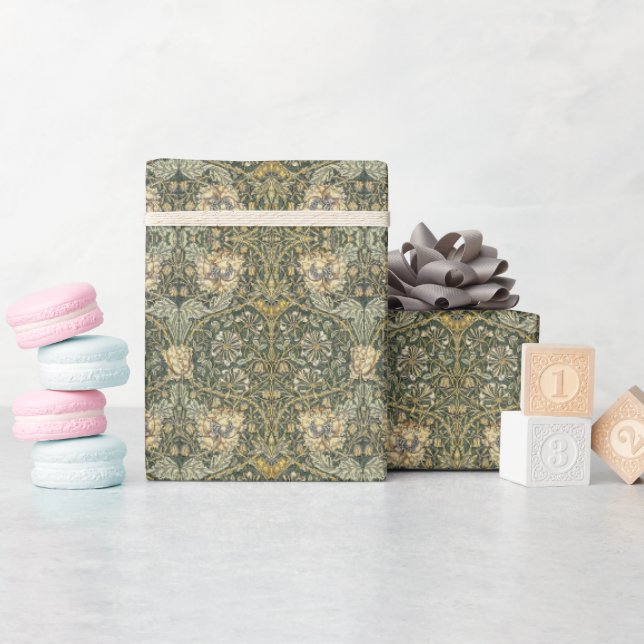 Papier Cadeau William Morris Honeysuckle Design (Baby Shower)
