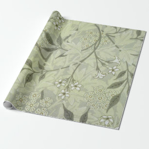 Papier Cadeau William Morris Jasmine Botanique Antique Vintage