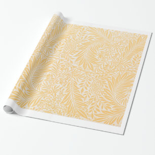 Papier Cadeau William Morris JAUNE FEUILLE MOTIF CADEAU WRAP