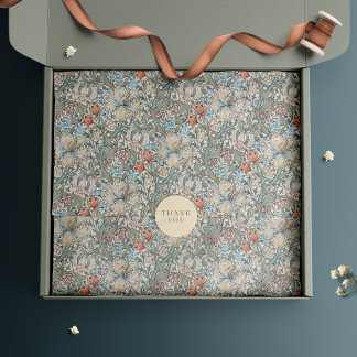Papier Cadeau William Morris Lily Art Nouveau Motif Floral Guerr