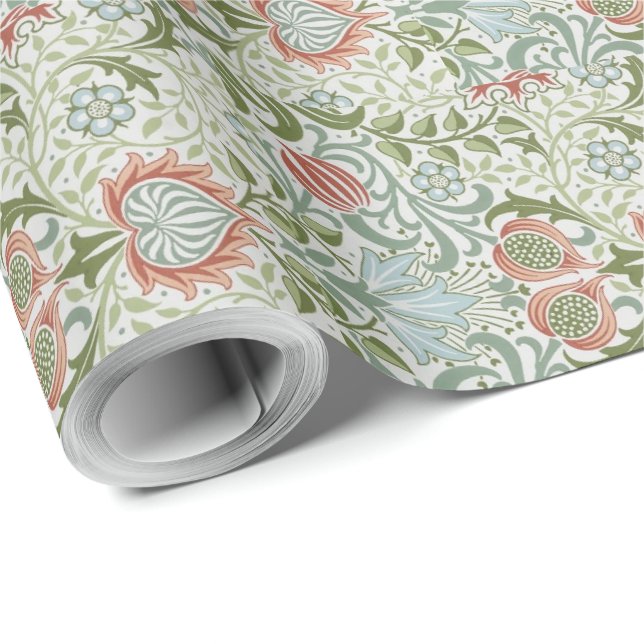 Papier Cadeau William Morris Motif d'art décoratif (Coin rond)