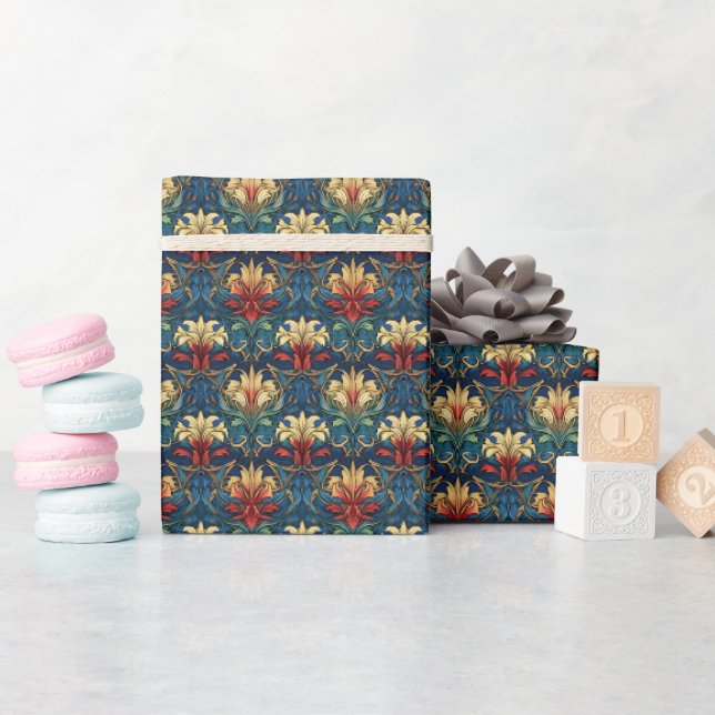 Papier Cadeau William Morris motif de style Art nouveau (Baby Shower)