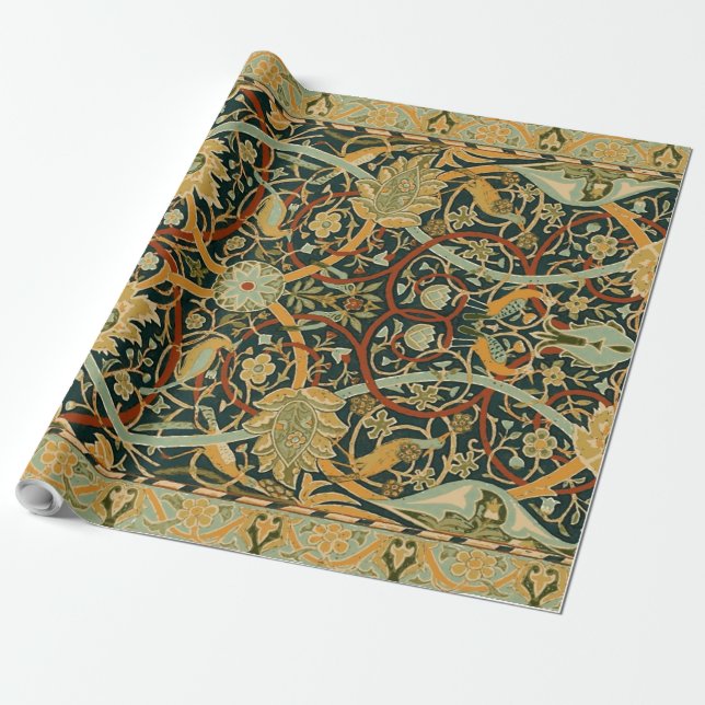Papier Cadeau William Morris Perse Art oriental de la moquette (Déroulé)
