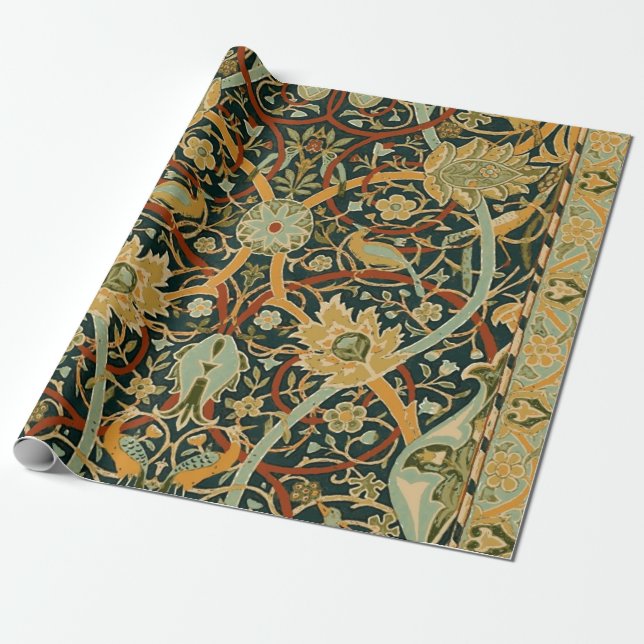 Papier Cadeau William Morris Perse Art oriental de la moquette (Déroulé)