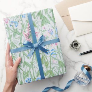 Papier Cadeau William Morris Pois doux Motif Floral Classique