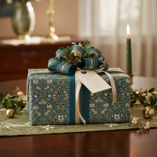 Papier Cadeau William Morris style floral pattern