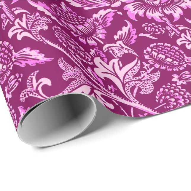 Papier Cadeau William Morris Sunflowers, Amethyst Purple (Coin rond)