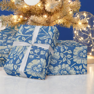 Papier Cadeau William Morris Vintage Blue Floral