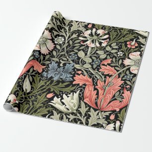 Papier Cadeau William Morris Vintage Compton modèle floral