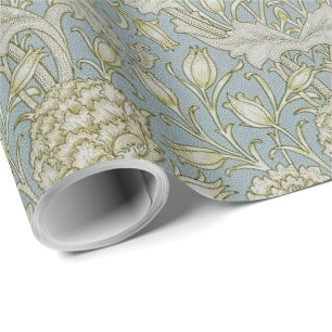 Papier Cadeau William Morris Vintage Fleurs de tulipes sauvages