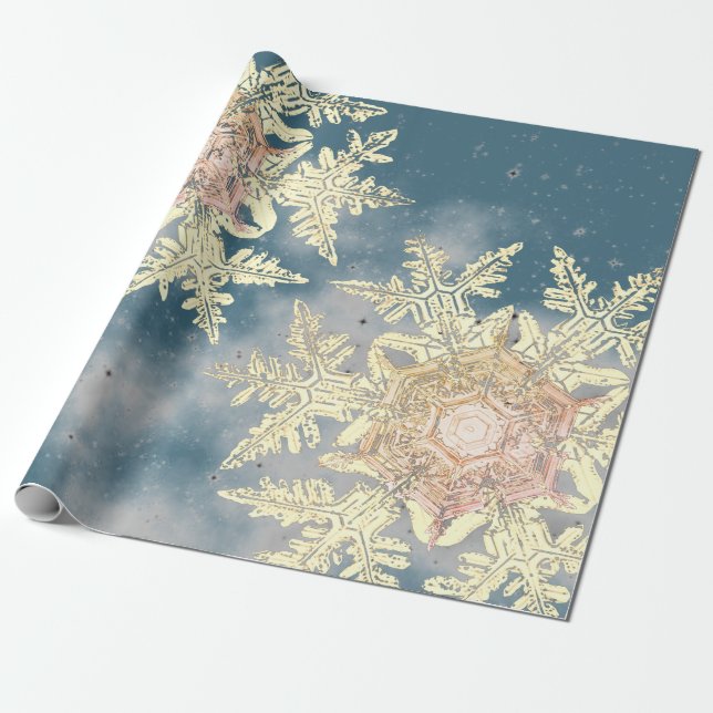 PAPIER CADEAU WILSON BENTLEY SNOWFLAKE CONCEPTION NOËL (Déroulé)