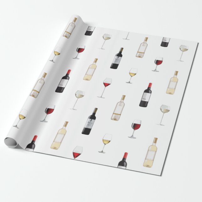 Papier Cadeau Wine Wrapping Paper (Déroulé)