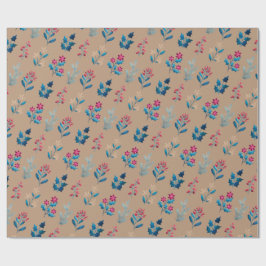 Papier Cadeau Winter berries and greenery Wrapping Paper roll