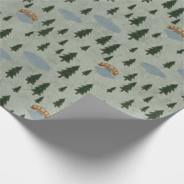 Papier Cadeau Winter Forest Wrapping Paper