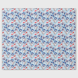 Papier Cadeau Winter Snow Skiing Snowman Gift/Christmas Wrap