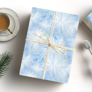 Papier Cadeau Winter Wonderland Bleu gelé motif
