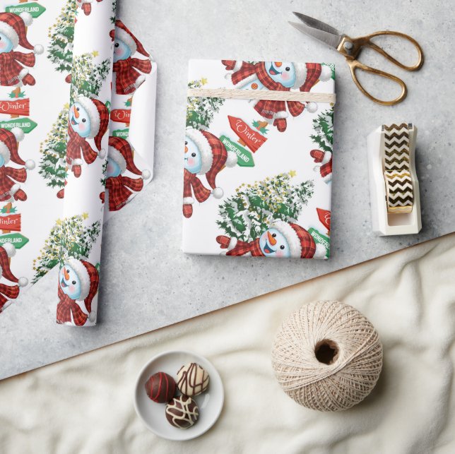 Papier Cadeau Winter Wonderland - Matte Wrapping Paper (Artisanat)