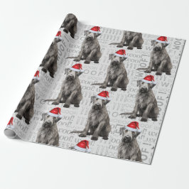 Papier Cadeau Wolfhound dog Santa Christmas for Dog Lovers