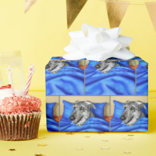 Papier Cadeau Wolfhound Irlandais En Lit