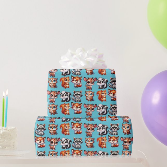 Papier Cadeau Woodland Créatures Baby shower du garçon (Cadeaux de fête)