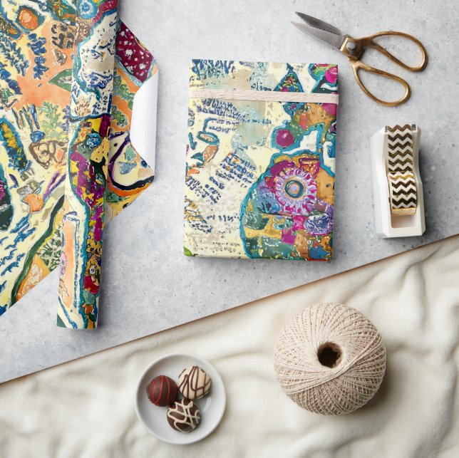 Papier Cadeau World Map  (Artisanat)