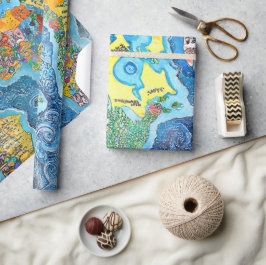Papier Cadeau World Map